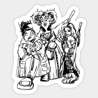 Three Spooky Witches Sticker